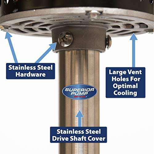 Superior Pump 92551 1/2 HP Cast Iron Pedestal Pump, Black by Superior Pump - Image 8