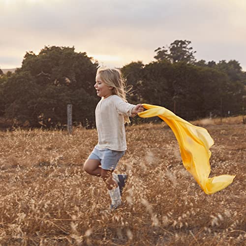 Sarah's Silks Sunshine Playsilk - 100% Silk, Montessori and Waldorf Toys, Bright Colored Play Scarves for Toddlers to use for Pretend Play