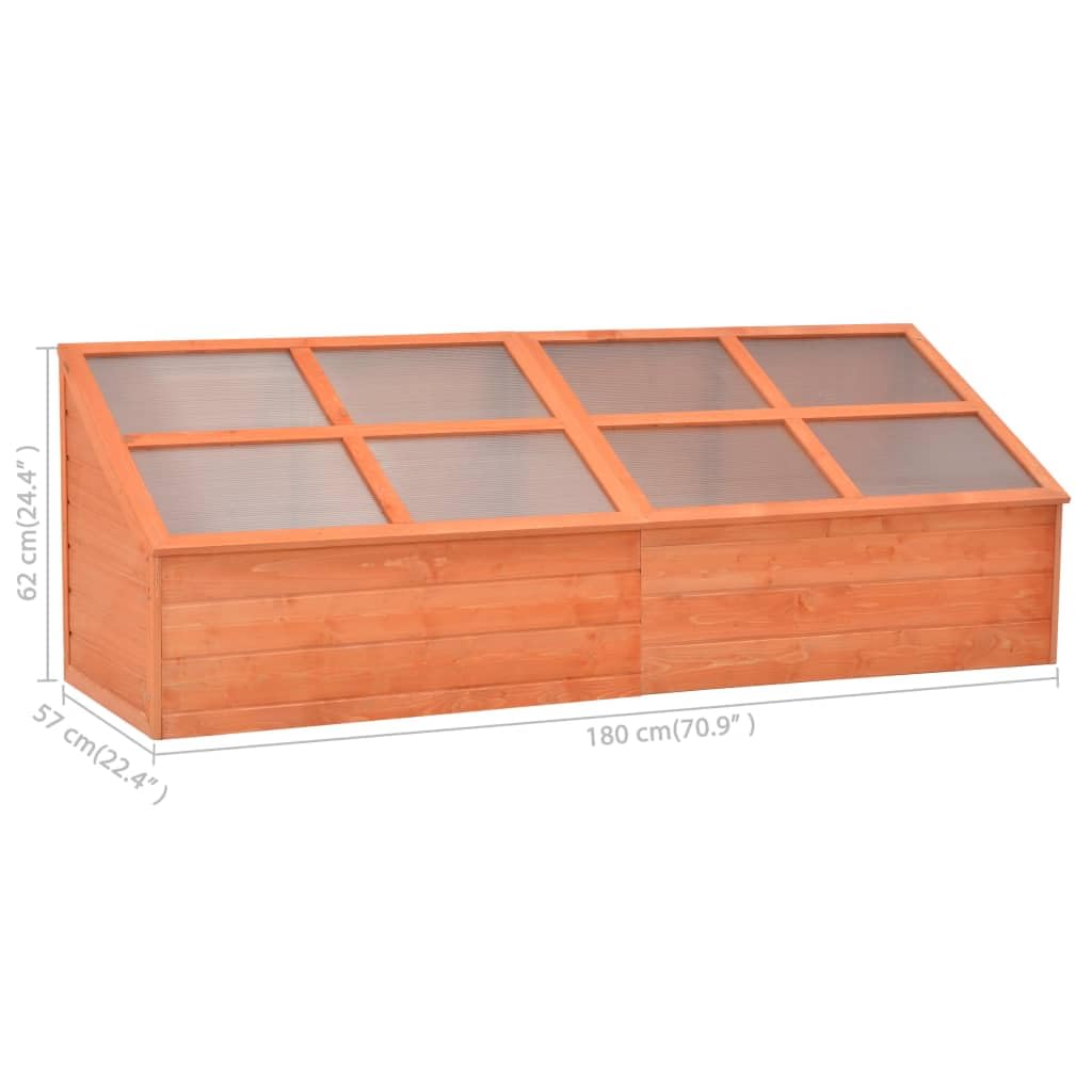 vidaXL Serre Châssis Froide Bois Serre de Jardin Abris Légumes Fruits Plantes