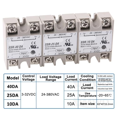 Relais SSR-40DA 40A pour régulation thermique et commutation DC-AC - 3