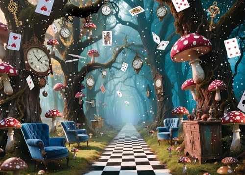 Fondo fotográfico Wonderland 7x5FT para Halloween miniatura 2