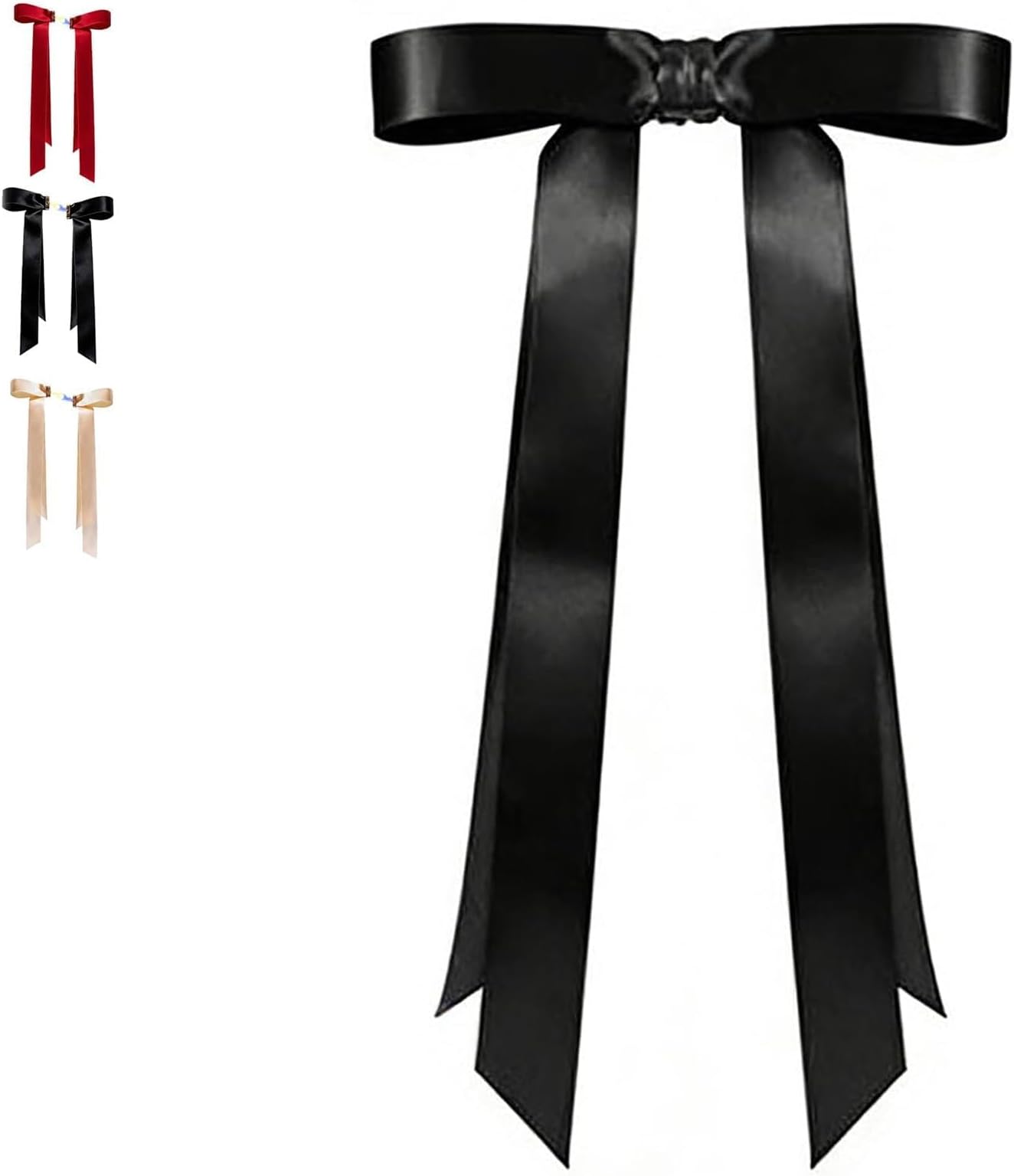 Magnetic Hair Clips, 2-In-1 Bow & Butterfly Design, Seamless Mini No-Slip Hair Accessories For Women & Girls (black)