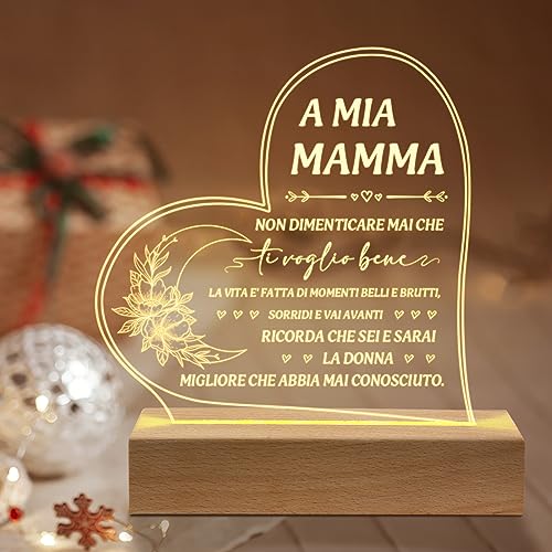 Niyewsor Regalo Mamma Natale, Regali per Mamma Luce Notturna, Regalo...
