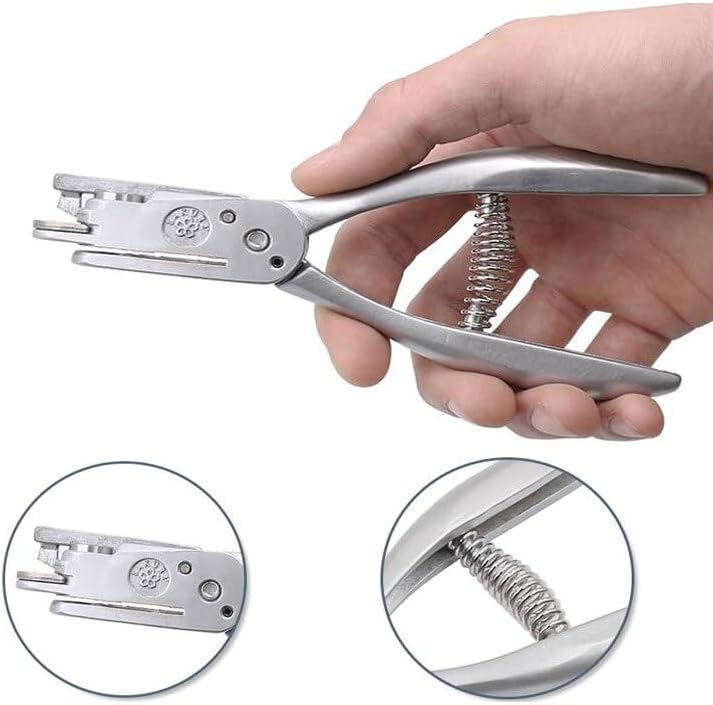 2 in 1 Notches & Pattern Hole Punch Pliers Proofing Notched Marker Leather Craft Tool - (Color: 2 in 1 model)
