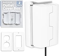 JoolBaby Outlet Cover Box 2-Pack: Childproof Electrical Outlet Covers for Duplex & Decorator Plates - Secure Plug Protection