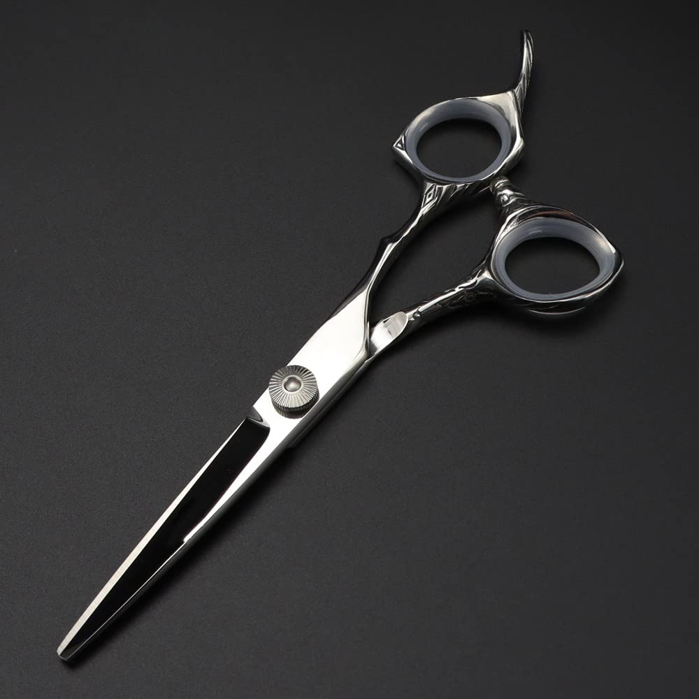 Hair Cutting Scissors, 6 inch Professional Japan 440c Steel Silver Cut Hair Scissors Cutting Barber Haircut Thinning Shears Hairdresser Scissors (Cutting Scissor)