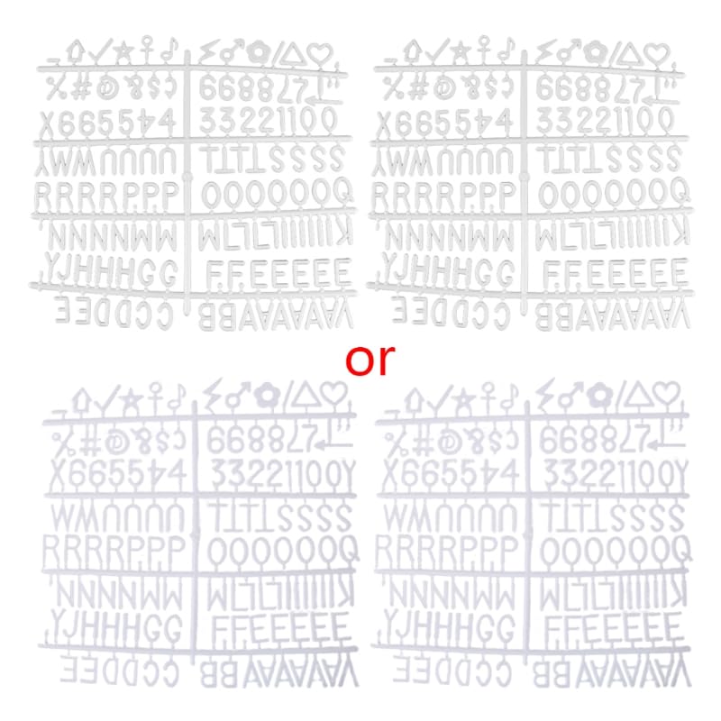 126 PCS White Plastic Numbers Special Characters Words Letter Board For Felt Changeable Message Signs & Letterboards Message Board Letters Only