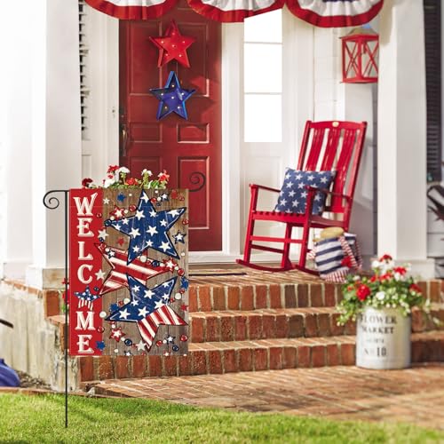 Avoincolorlifepatriotic4thofjulygardenflag12x18inchdoublesidedoutsideamericanstarsandstripeswelcomeyardoutdoordecoration Urban Country Home Decor Avoin colorlife patriotic 4th of july garden flag 12×18 inch double sided outside american stars and stripes welcome yard outdoor decoration urban country home decor