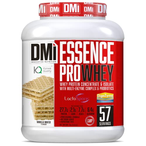 DMI Proteína ESSENCE PRO WHEY   Proteína de Suero con DigeZyme® y LactoSpore® (2 Kg, Vanilla Wafer)