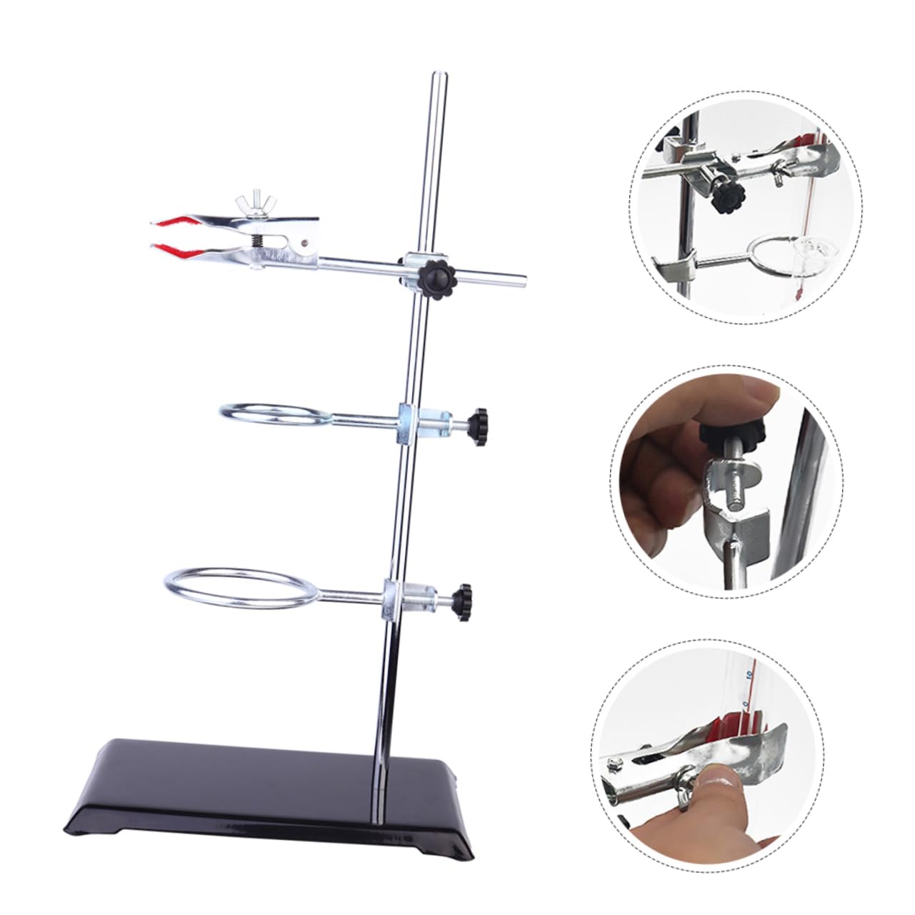 POPETPOP da Laboratorio Inossidabile e Ferro per Esperimenti Chimici Stabile e Affidabile con Pinza per Laboratorio Attrezzature Multifunzionali per Esperimenti