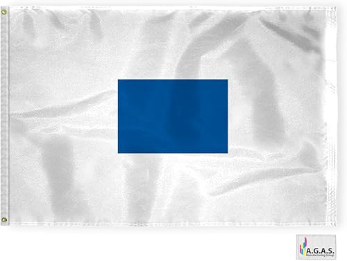AGAS Sierra Code S Marine Signal - Bandera de 4 x 6 pies, nailon 200D impreso, cabecera de lona, ojales de latón, bordes cosidos y no destiñen,