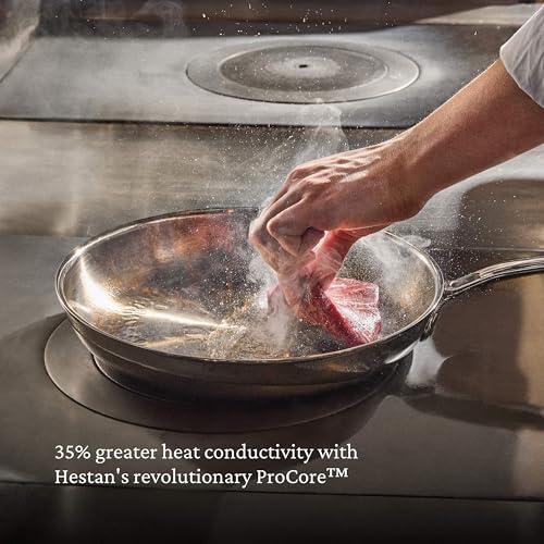 Image of Hestan ProBond Luxe 10-Piece Cookware Set, Professional Clad Stainless Steel, ProCore Tri-Ply Clad Construction, Polished Exterior, Induction & Oven Safe
