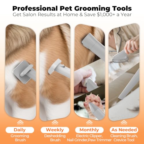 Dog Grooming Vacuum Kit, Pet Hair Vacuum for Shedding - Image 2