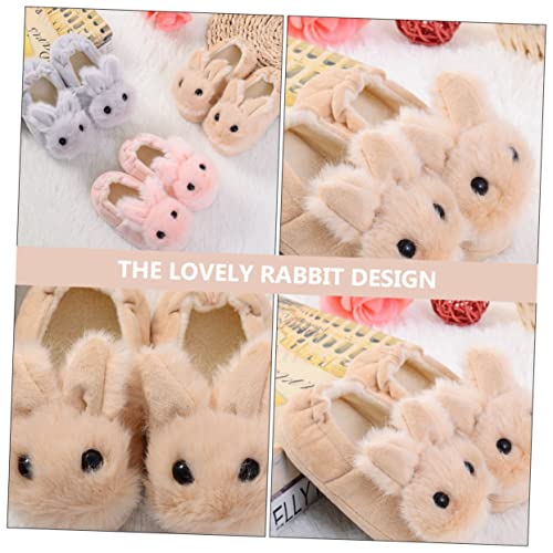 LIFKOME Comfortable Boys and Girls Slippers Bunny Shape Warm Winter Non-slip House Slippers for Boys4