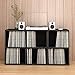 Way Basics Vinyl Record Storage - 2 Tier Book Shelf Turntable Stand (Fits 170 Albums)