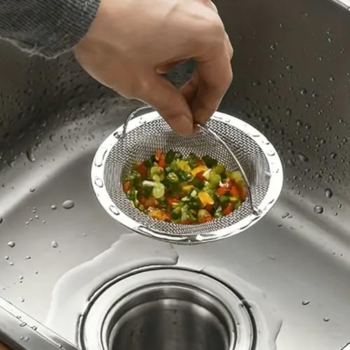 Colador para Fregadero de Cocina con Mango Acero Inoxidable miniatura 4
