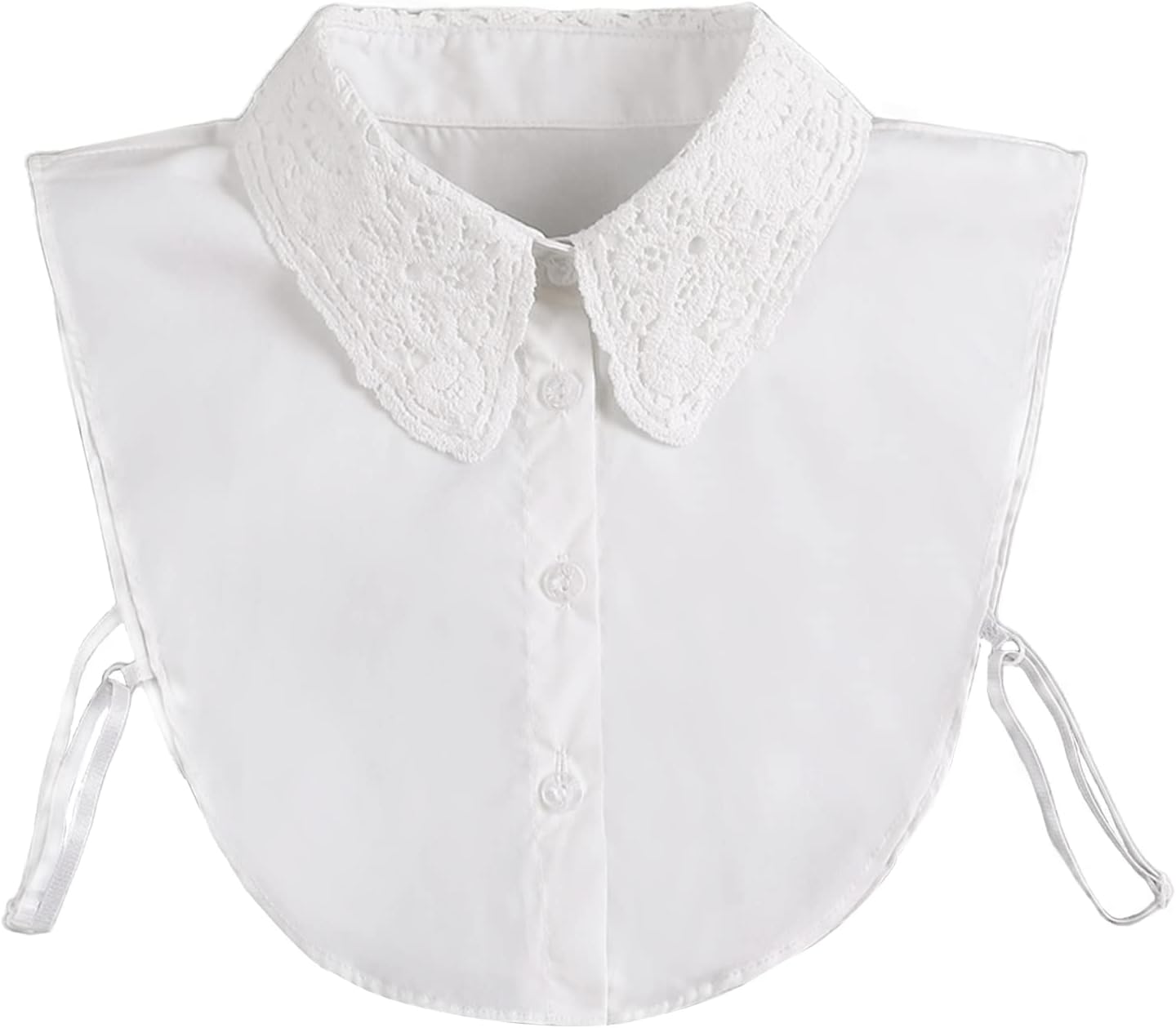 White Lace Collar Women Fake Detachable Collar Half Shirt Blouse Collar Perfect for Sweaters and Collarless Clothe