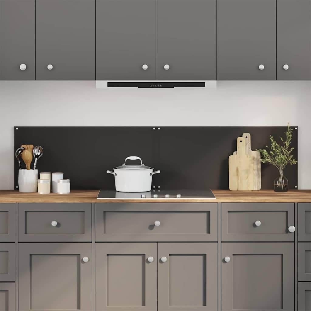 Generisch Küchenrückwand 2 pcs Schwarz 90 x 40 cm Gehärtetes Glas,Heim & Garten,Küche & Esszimmer,Küchenhelfer & -utensilien-3415437