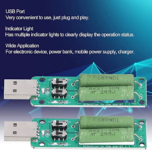 Image of 3 pcs USB Load Tester Resistance Module 5V1A /2A /3A Power Bank Discharge Resistor Switchable Load Resistance Discharging Ageing Resistance Electronic Load Detector