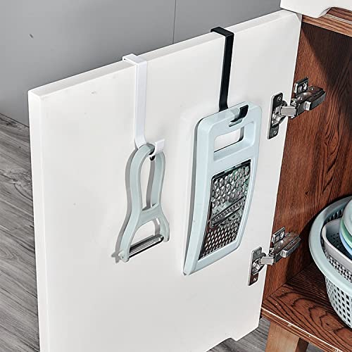 iHMeiju Over The Door Hooks Set of 4, Single Hooks Hanger Metal for Hanging Towel Coats Clothes Hats Bags Bathroom - Image 3