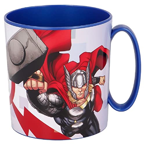ALMACENESADAN 2242 - Tasse à micro-ondes Avengers - Capacité 350 ml - Produit en plastique réutilisable - Sans BPA.