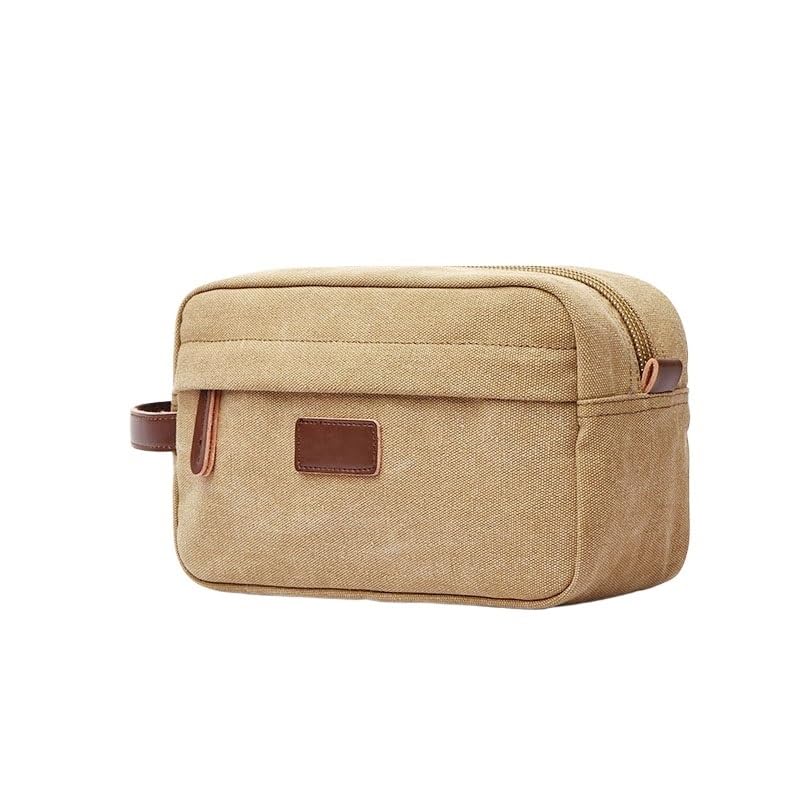Borsa da Toilette da Uomo in Tela, Borsa da Viaggio per Articoli da Toilette da Donna, Cosmetici, Trucco, Prodotti di Bellezza, Kit da Viaggio Impermeabile, Organizer da Barba, BOR