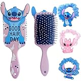 Cute Hair Brush, Cartoon Hair Brushes & 3 Scrunchies, Ultra Soft Detangling Hair Brush, Detangling Wet and Dry Brush for All Hair Types For Girls and Boys