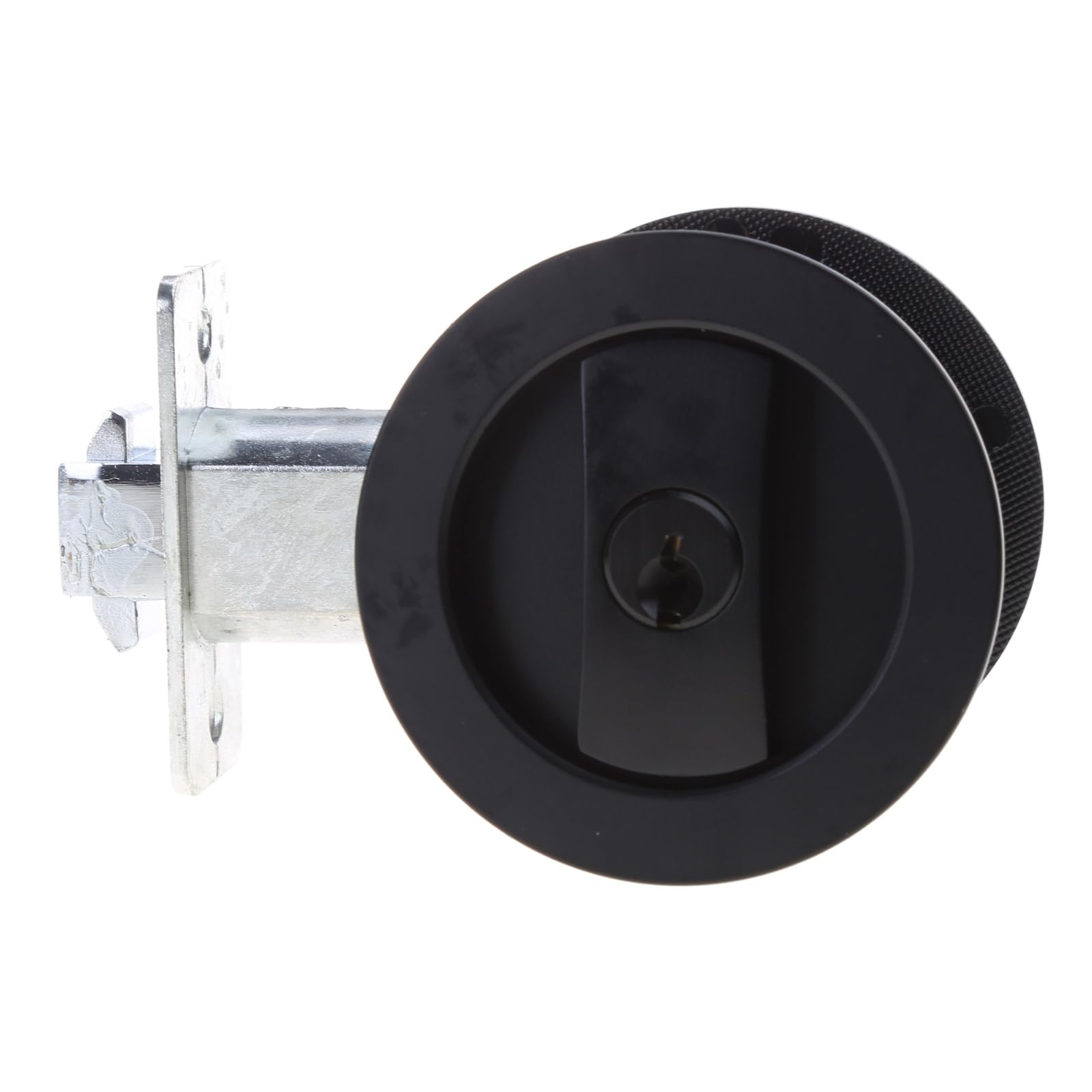 Round Pocket Door Privacy (Bed/Bath) Latches Flush Large Locking Lever Hardware for 35mm-55mm Thickness Door Hardware
