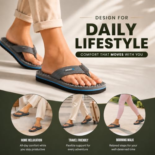Image of ORTHO JOY House Slipper for Women's Care | Orthopaedic | Diabetic | Acupressure | Comfortable | MCR | Flip Flop Ladies and Girl's Home for Daily Use