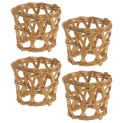 Housoutil 4PCS Wicker Woven Cup Holder, Woven Glass Vase Sleeve Wicker Cup Holder, Drink Glass Cup Sleeve
