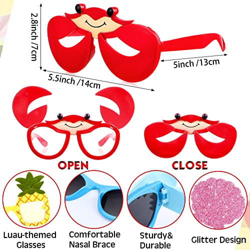 12 Pairs Luau Party Sunglasses Funny Summer Sunglass Hawaiian Sunglasses Tropical Beach Party Favors Photo Booth Props4