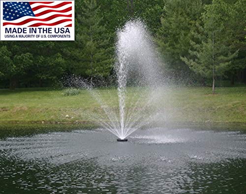 Star 1/2 HP Outdoor Pond Fountain Pump/Aerator with 3 Patterns (15' Tall Water Fountain) Contractor Grade, Made in The USA (Fountain Pump)