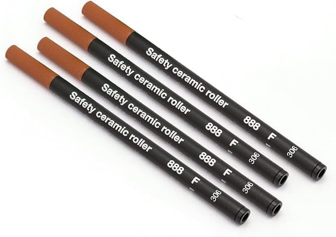 Safety Ceramic 888 - Recambio de punta fina (4 unidades, color negro)