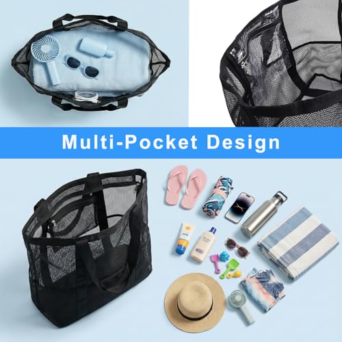 19% Off JOYPICKS Large Mesh Beach Tote for Women - Image 6