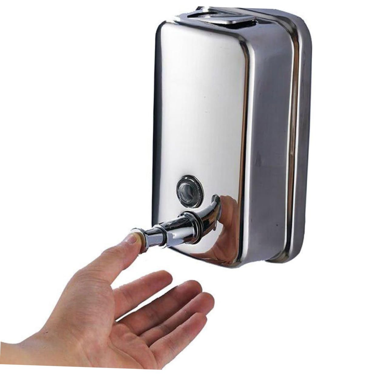 Dispenser di Sapone Liquido da Parete 1000ml in Acciaio Inox | Argento, Ricaricabile, per Crema e Balsamo, per Bagno Domestico e Toilette Pubblica