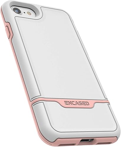 Miniatura 6 de ENCASED Rebel Armor - Funda protectora para iPhone SE (SE2 SE3  2020, 2022) Funda protectora de cuerpo completo (blancorosa)