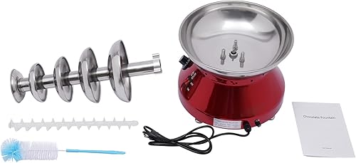 Miniatura 8 de Fondue de chocolate, fuente de chocolate eléctrica con plato de fruta, calentador de chocolate caliente, torre de fusión de queso y mantequilla para