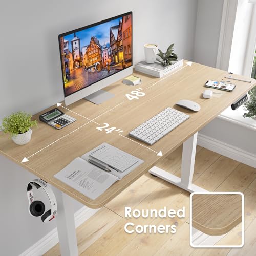 Image of STARY Electric Standing Desk Adjustable Height Sit Stand Home Office Desk with Splice Board