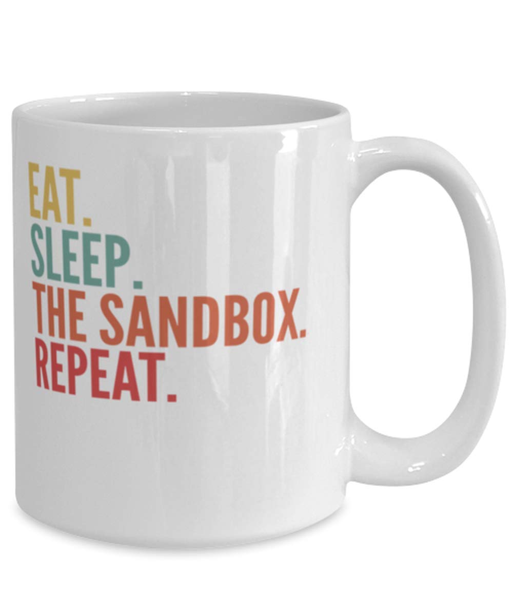 The Sandbox Crypto, Eat Sleep The Sandbox Repeat Mug 15oz, white