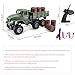 Hylukon RC Military Truck, 1:16 Military Carrier Car Off-Road Crawler Transpotr Truck 6WD with LED Light for Teen Adults
