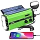 YIKANWEN Tragbare Solar Radio,AM/FM Kurbelradio mit Wiederaufladbare 5000mAh Batterie Powerbank, LED Taschenlampe & Leseleuchte SOS Alarm für Camping Ourdoor (Grün)