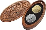 Power Coin Mythical Taniwha Maori Tekau Tara Set 2x1 Oz Moneda Plata 1$ Oro 10$ New Zealand 2017