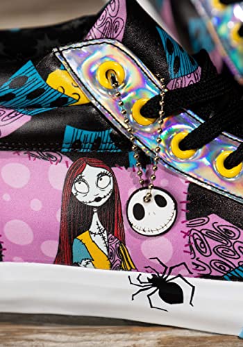 Adult Nightmare Before Christmas Sally Shoes | Officially Licensed Disney High Top Patchwork Women's Sneakers3