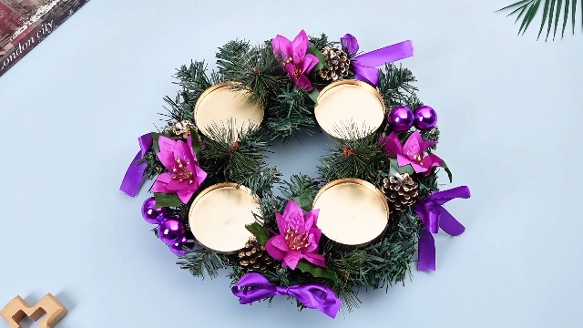 Amazon.com: Suncalla 6 Pcs Christmas Advent Wreath Candle Holder