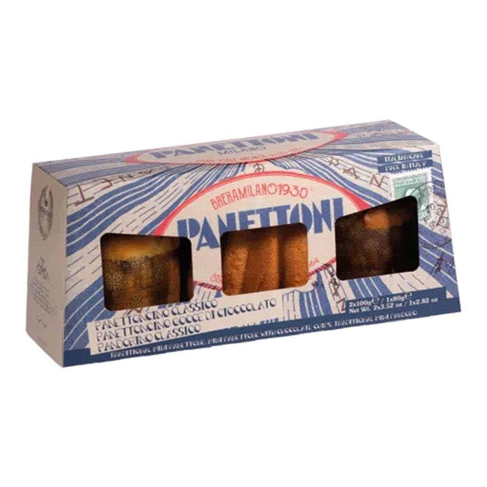 BreraMilano Panettone Classico Italian Christmas Cake by G. Cova & Co. (Mini Panettone Variety)