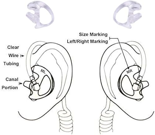 Miniatura 4 de Auricular de radio bidireccional Auriculares de seguridad transparentes Walkie Talkie Auricular Compatible AVPH3 Auricular con par VOX-PTT no