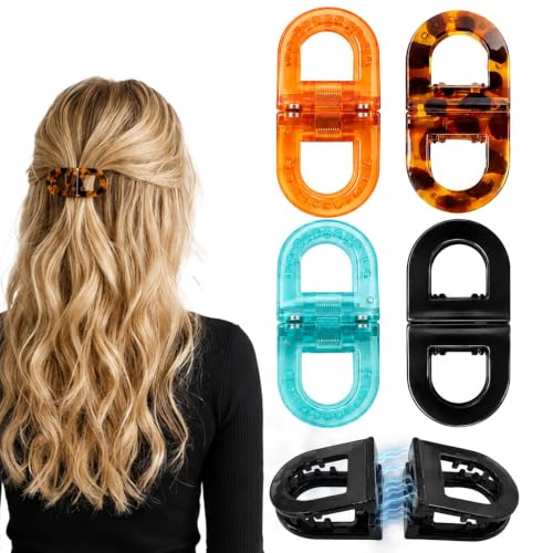 Lot de 4 Pinces à Cheveux Magnétiques Antidérapantes pour Femmes