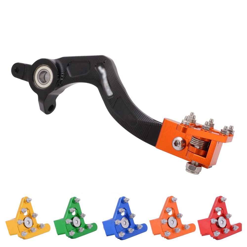 AnXin Moto Pédale de Frein arrière Levier pour 125 144 150 200 250 300 350 400 450 500 530 SX XC EXC SXS SMR SXF XCR Te FE TC FC 125 250 300 Orange