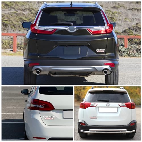 Old Man Edition Emblem, 2 Pack Old Man Edition Auto-Emblem, Selbstklebend Metall Logo Emblem Sticker, Silver Autoaufkleber