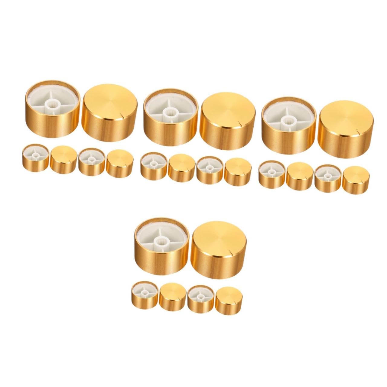 ibasenice 24pezzi Manopole Alluminio Per Potenziometri Chitarra e Basso Da Coperchio Per Controllo Volume Resistente e Pratico Per Musicisti Amatori e Professionisti